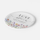Liefde in Bloom Lente Zomer Bloemen Vrijgezellenfe Papieren Bordje (Gekanteld)