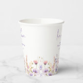 Liefde in Bloom Lila Wild Flowers Vrijgezellenfees Papieren Bekers (Links)