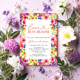 Liefde in Bloom Modern Kleurrijk Bloemen Vrijgezel Kaart