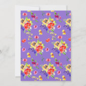 Liefde in Bloom Modern Kleurrijk Bloemen Vrijgezel Kaart (Achterkant)