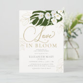 Liefde in Bloom Orchids Tropical Gold Vrijgezellen Kaart (Staand voorkant)