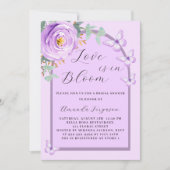 Liefde in Bloom paarse vlinderboog Vrijgezellenfee Kaart (Voorkant)