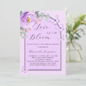 Liefde in Bloom paarse vlinderboog Vrijgezellenfee Kaart (Staand voorkant)