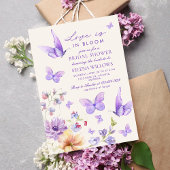 Liefde in Bloom Paarse Vlinders Vrijgezellenfeest Kaart
