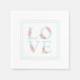 Liefde in Bloom Pastel Floral Alphabet Servetten