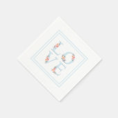 Liefde in Bloom Pastel Floral Alphabet Servetten (Hoek)