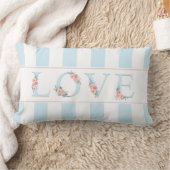 Liefde in Bloom Pastel Stripes Kussen (Deken)