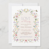 Liefde in Bloom Pastel Wildflower Vrijgezellenfees Kaart (Voorkant)