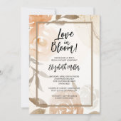 Liefde in Bloom Peach Floral Vrijgezellenfeest Kaart (Voorkant)