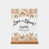 Liefde in Bloom Peach Flowers Vrijgezellenfeest Acryl Bord (Voorkant)