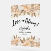 Liefde in Bloom Peach Flowers Vrijgezellenfeest Acryl Bord (Hoek)