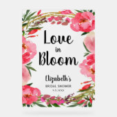 Liefde in Bloom Pink Flowers Vrijgezellenfeest Acryl Bord (Voorkant)