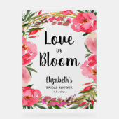 Liefde in Bloom Pink Flowers Vrijgezellenfeest Acryl Bord (Voorkant)