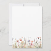Liefde in Bloom Pink Wild Flowers Vrijgezellenfees Kaart (Achterkant)