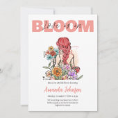 Liefde in Bloom Pink Wildflower Vrijgezellenfeest Kaart (Voorkant)