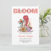 Liefde in Bloom Pink Wildflower Vrijgezellenfeest Kaart (Staand voorkant)