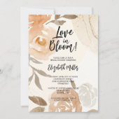 Liefde in Bloom Rustic Peach Flowers Vrijgezellenf Kaart (Voorkant)