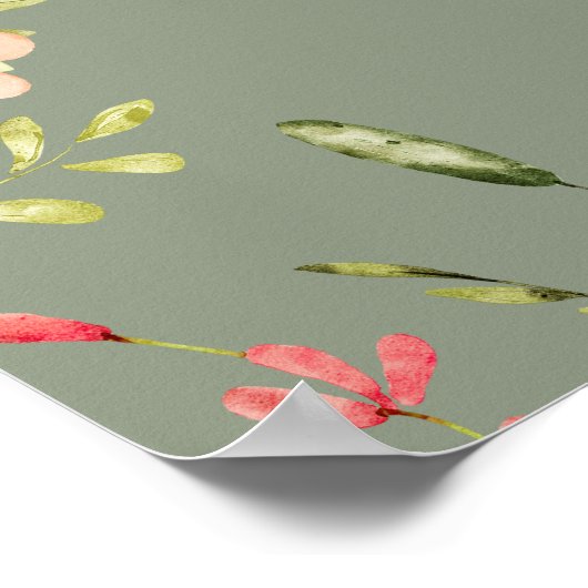 Liefde in Bloom Sage Vrijgezellenfeest Welkomstbor Poster (Hoek)