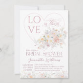 Liefde in Bloom Soft Wildflower Vrijgezellenfeest Kaart (Voorkant)