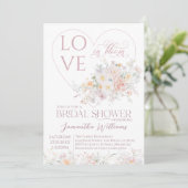 Liefde in Bloom Soft Wildflower Vrijgezellenfeest Kaart (Staand voorkant)