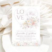 Liefde in Bloom Soft Wildflower Wedding Kaart