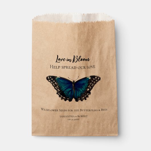 Liefde in Bloom Spread Wildflower Seeds Favor Bag Bedankzakje (Voorkant)