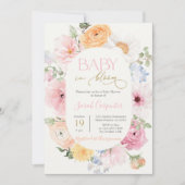 Liefde in Bloom Spring Floral Baby shower Meisje Kaart (Voorkant)