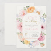 Liefde in Bloom Spring Floral Vrijgezellenfeest Kaart (Voorkant / Achterkant)