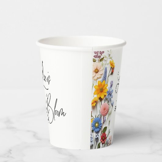 Liefde in bloom Spring Floral Vrijgezellenfeest Papieren Bekers (Rechts)