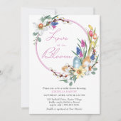 Liefde in Bloom Spring Floral Wreath Vrijgezellenf Kaart (Voorkant)