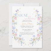 Liefde in Bloom Spring Wildflower Vrijgezellenfees Kaart (Voorkant)