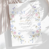 Liefde in Bloom Spring Wildflower Vrijgezellenfees Kaart