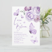 Liefde in Bloom Vlinder Bloemen Vrijgezellenfeest Kaart (Staand voorkant)