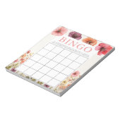 Liefde in Bloom Vrijgezellenfeest 40 Bingo Sheets Notitieblok (Linkerzijde)