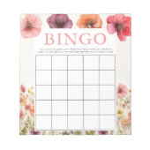 Liefde in Bloom Vrijgezellenfeest 40 Bingo Sheets Notitieblok (Voorkant)