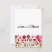 Liefde in Bloom Vrijgezellenfeest Dank je kaart (Achterkant)