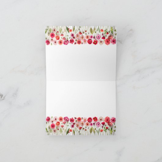 Liefde in Bloom Vrijgezellenfeest Dank je kaart (Binnen)