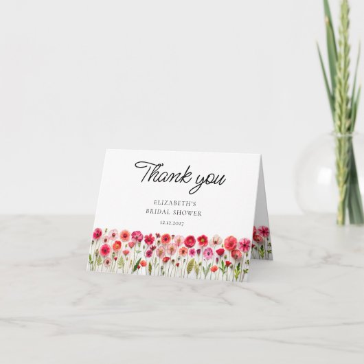 Liefde in Bloom Vrijgezellenfeest Dank je kaart (Voorkant)