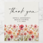 Liefde in Bloom Vrijgezellenfeest Eten Snack Label Wijn Etiket (Enkel label)