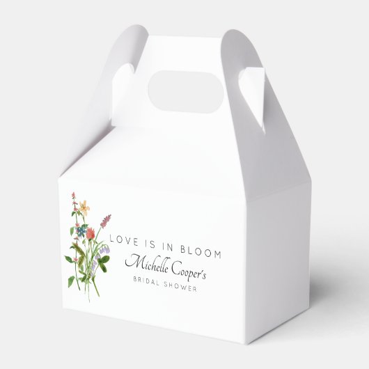 Liefde in Bloom Vrijgezellenfeest Favor Box Bedankdoosjes (Voorkant Zijde)