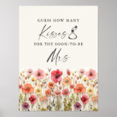 Liefde in Bloom Vrijgezellenfeest Kussen Spelbord Poster (Voorkant)