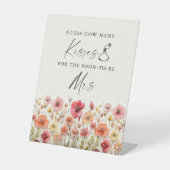 Liefde in Bloom Vrijgezellenfeest Kussen Spelbord Reclamebord Met Voetstuk (Voorkant)