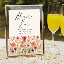Liefde in Bloom Vrijgezellenfeest Mimosa Bar Teken