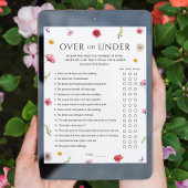 Liefde in Bloom Vrijgezellenfeest Over & Onder Gam Kaart