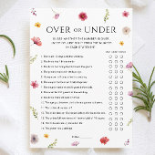 Liefde in Bloom Vrijgezellenfeest Over & Onder Gam Kaart