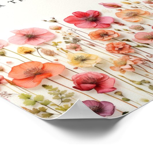 Liefde in Bloom Vrijgezellenfeest Recept Kaarten T Poster (Hoek)