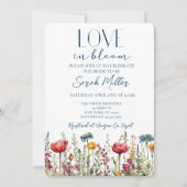 Liefde in Bloom Vrijgezellenfeest Waterverf Wildfl Kaart (Voorkant)