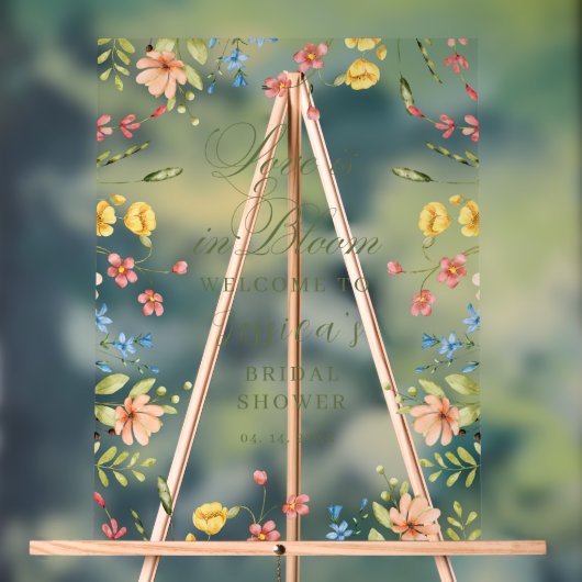 Liefde in Bloom Vrijgezellenfeest Welkom Acryl Bord (Neutraal)