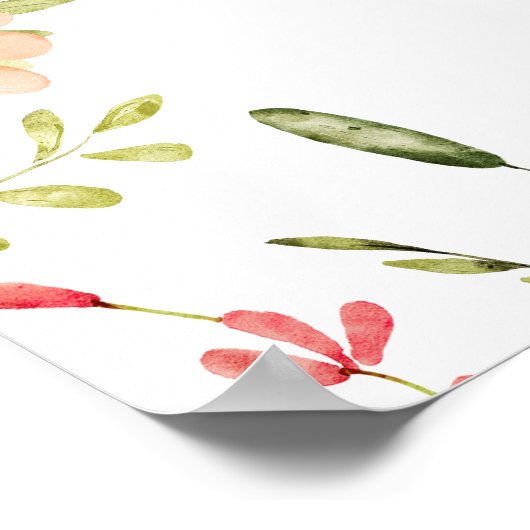 Liefde in Bloom Vrijgezellenfeest Welkomstbord Poster (Hoek)