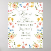Liefde in Bloom Vrijgezellenfeest Welkomstbord Poster (Voorkant)